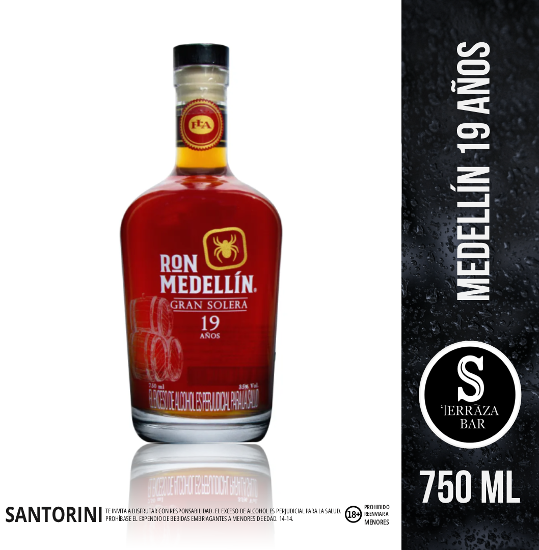Ron medellín 19 años - 750 ML