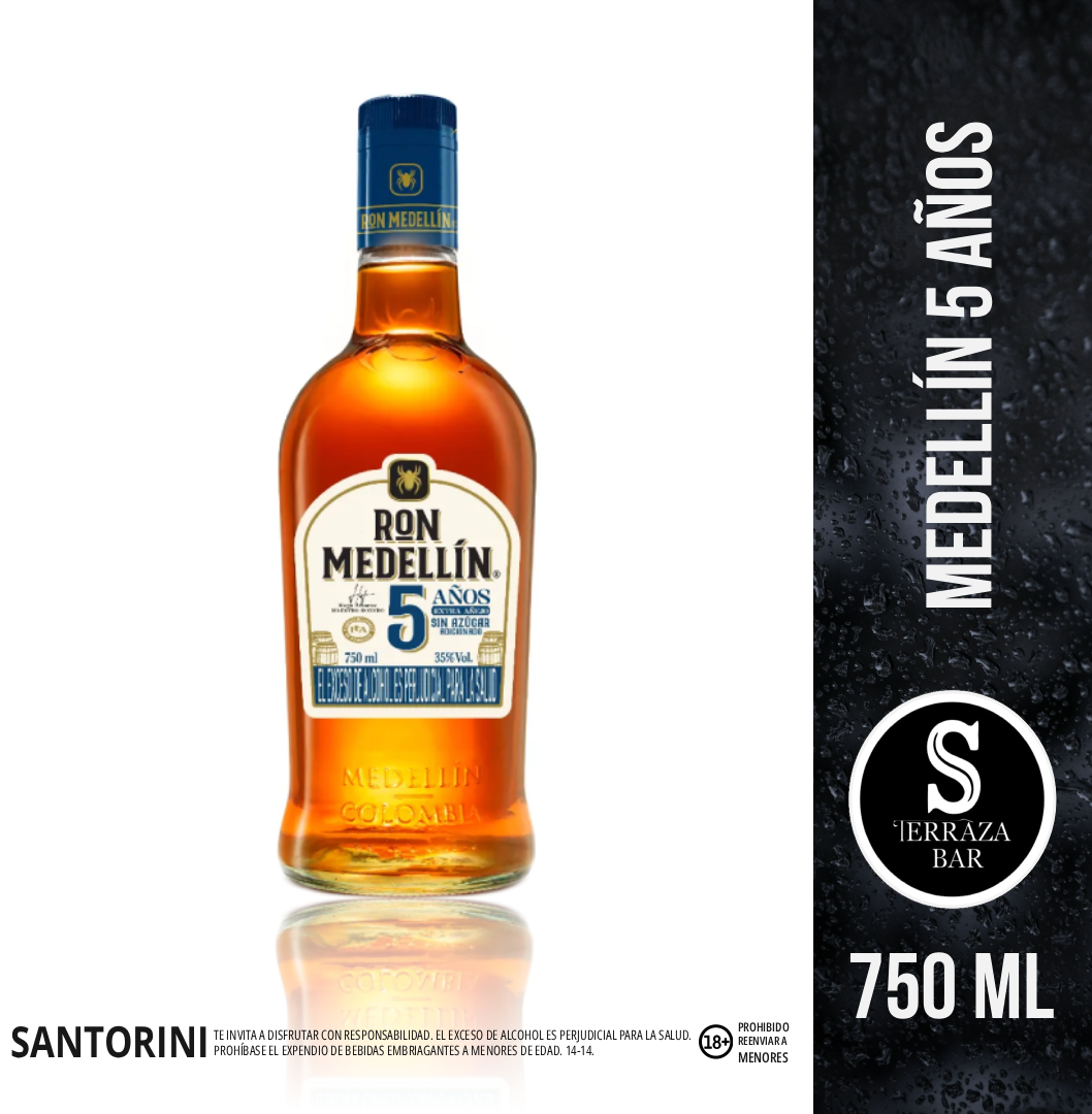 Ron medellín 5 años - 750 ML