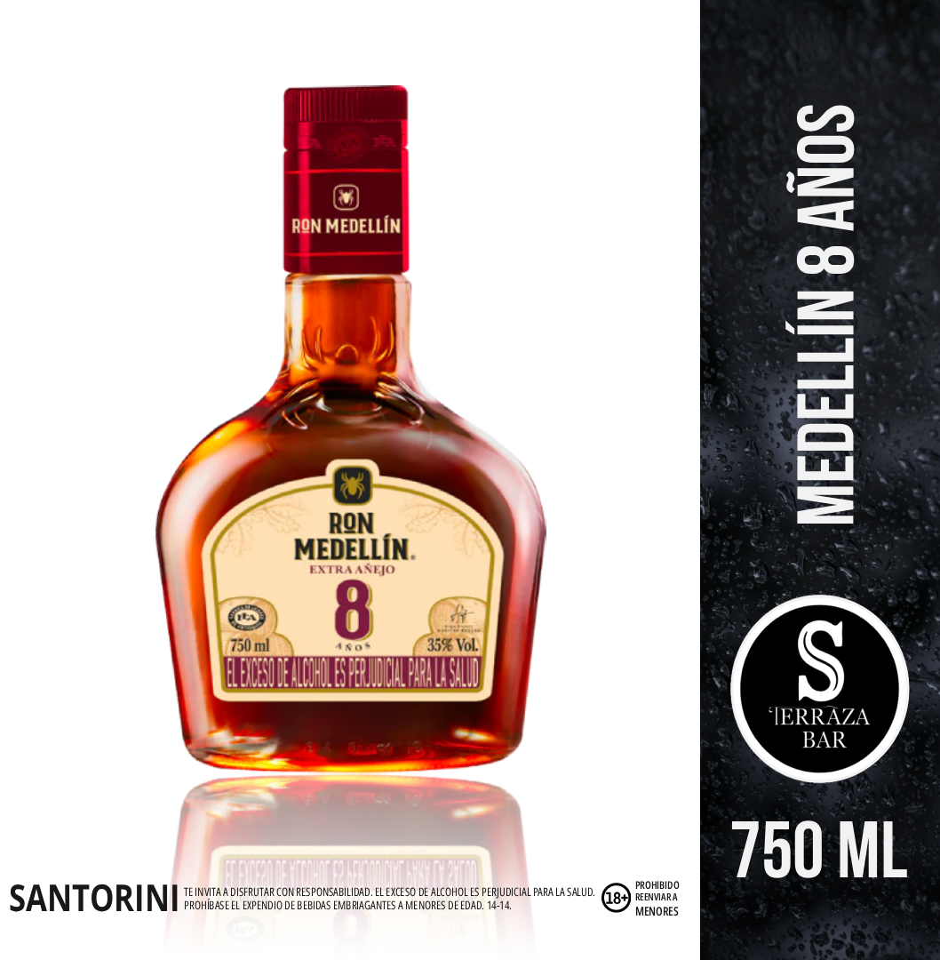 Ron medellín 8 años - 750 ML