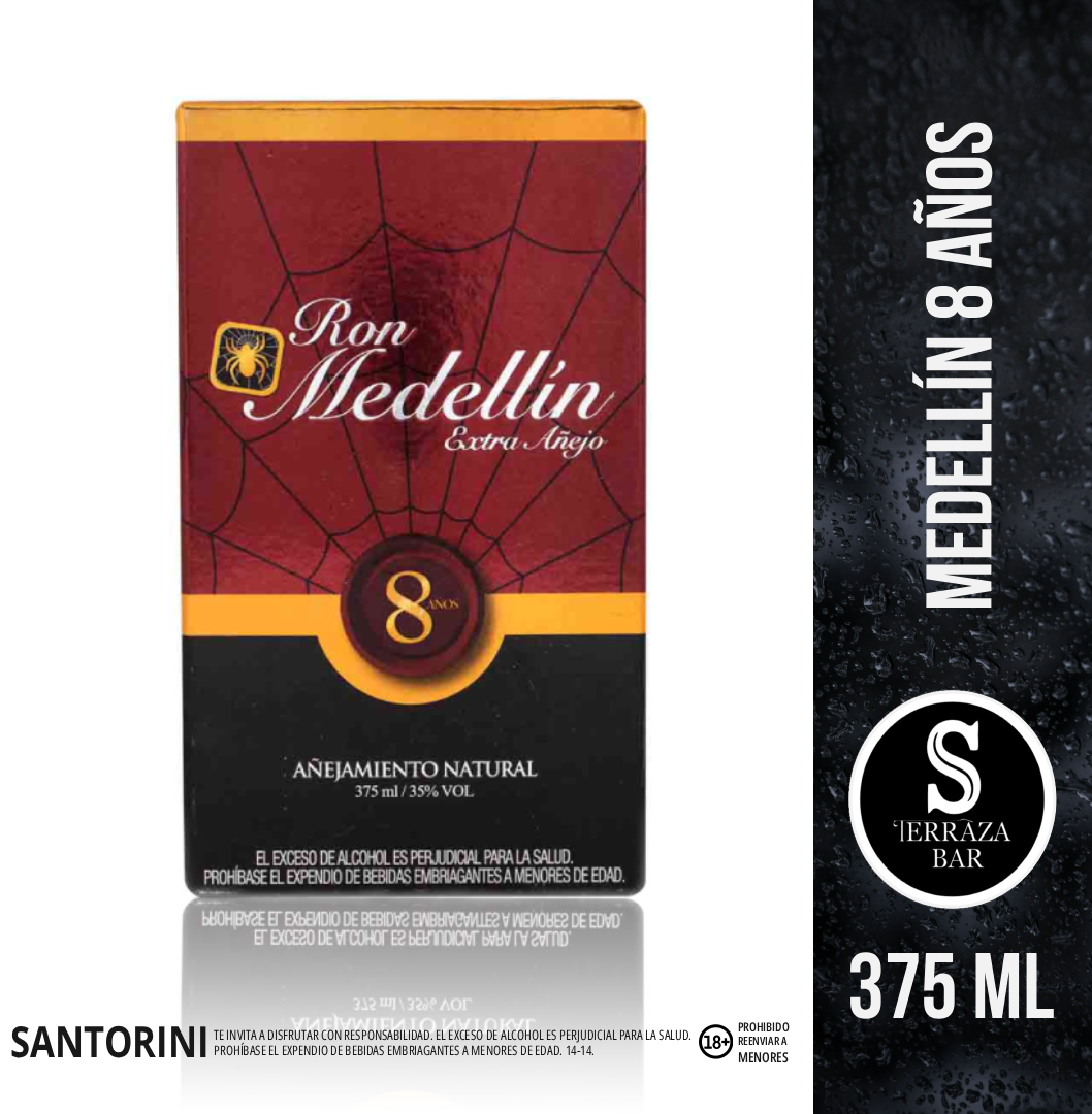 Ron medellín 8 años - 375 ML