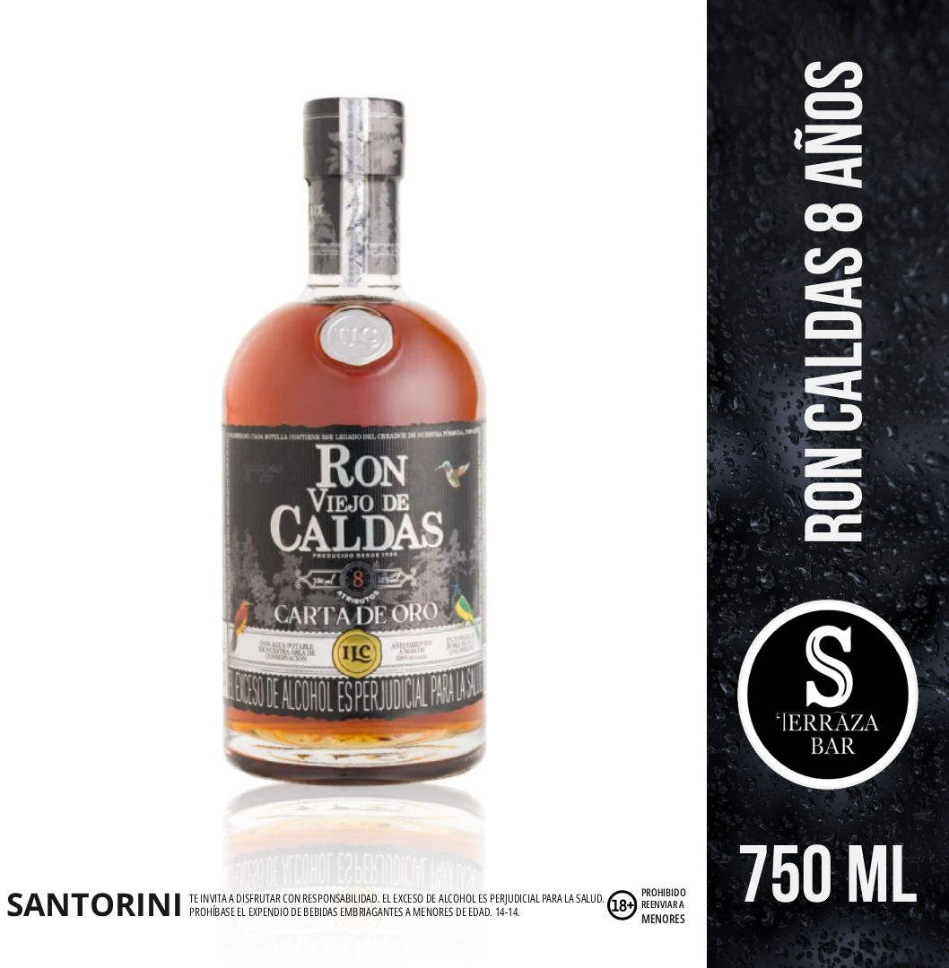 Ron caldas 8 años - 750 ML